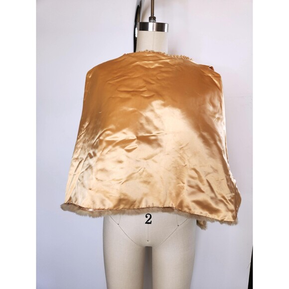 40s 50s Rabbit Fur Stole Cape Capelet Shawl Shrug Mid Century SOFT Wedding OS - Picture 8 of 8